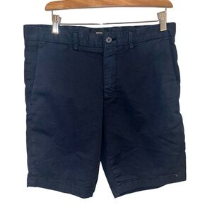 Theory Navy Blue Classic Fit Shorts Organic Cotton Size 32